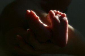 Girl baby feet