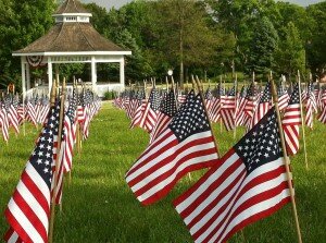 American flags