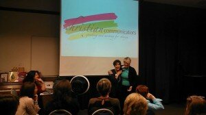 Carolyn and Vonda under CCC logo 13